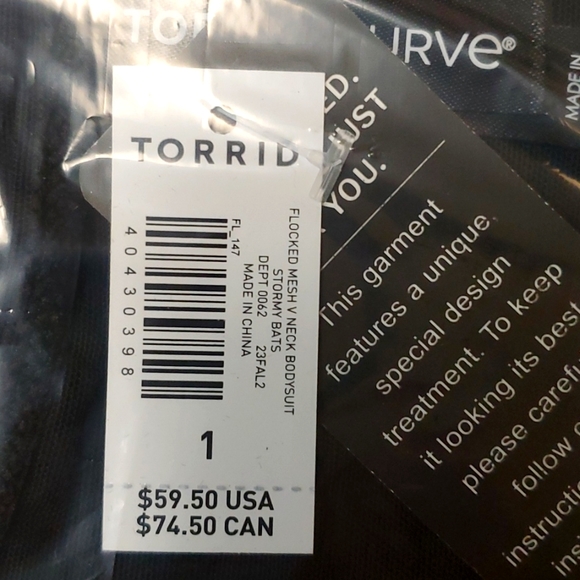 ❤️NWT VINTAGE TORRID BODYSUIT - BATS FLOCKED MESH SHEER LINGERIE - HALLOWEEN - Picture 4 of 14